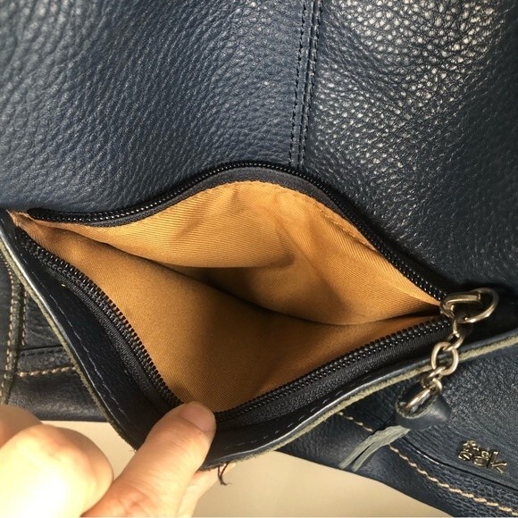 The Sak Lucia Leather Crossbody Bag Blue Everyday Casual Purse - Picture 10 of 16